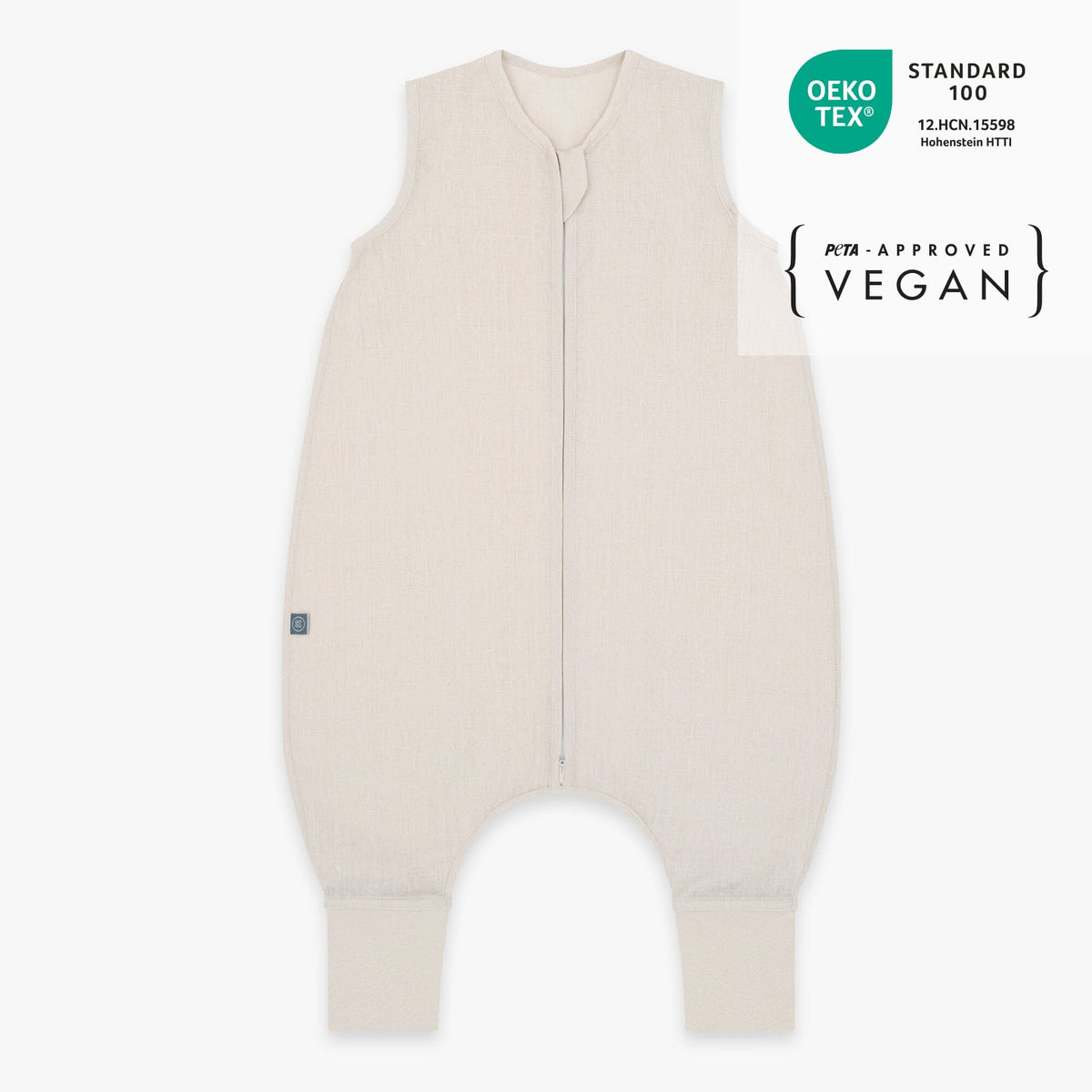 Leinen Schlafsack mit Füßen 0.5 TOG | Essential Beige