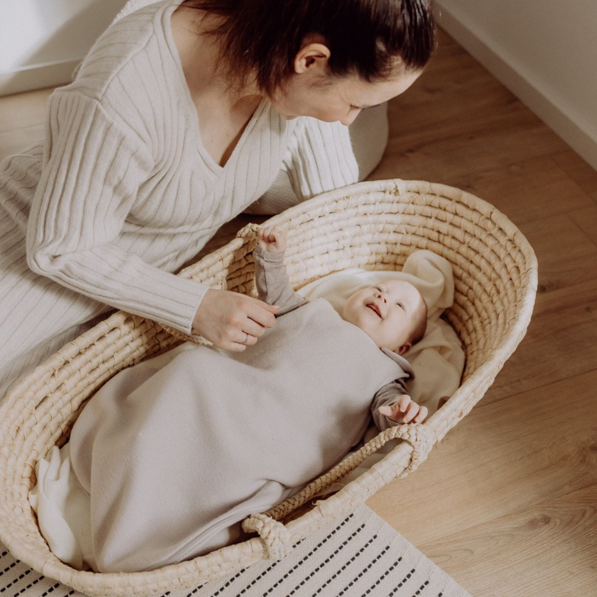 Babyschlafsack aus Merinowolle 1.0 TOG | Essential Beige