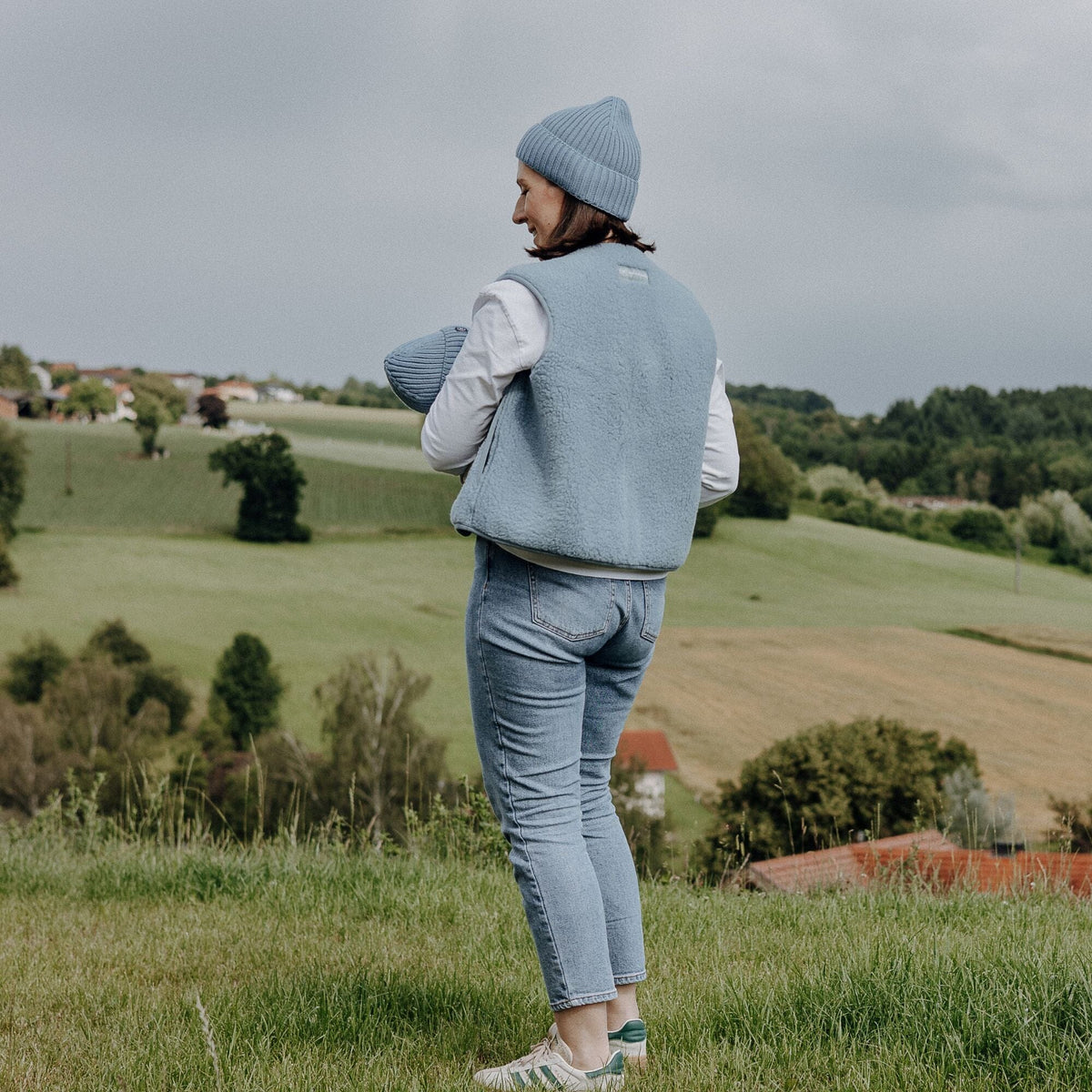 Merino Wollmütze Erwachsene | Essential Ice Blue