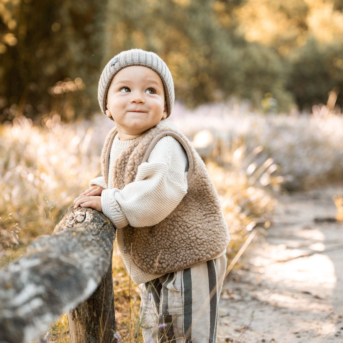 Merinowolle Weste für Babys | Essential Taupe