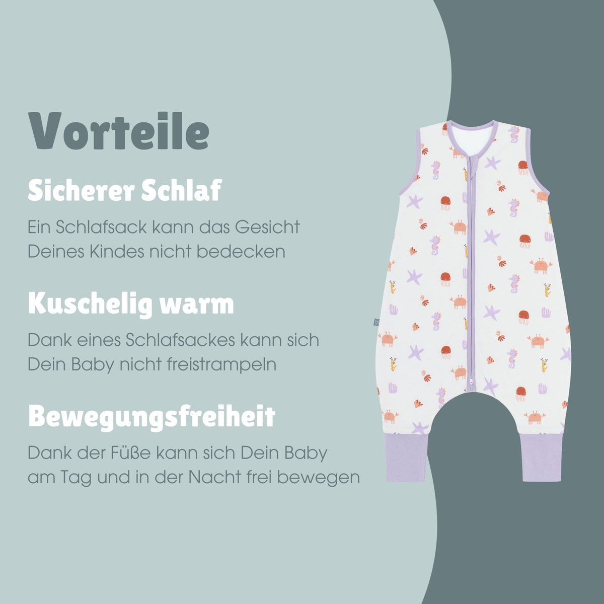 Schlafsack mit Füßen 1.0 TOG | Community Design Unterwasser