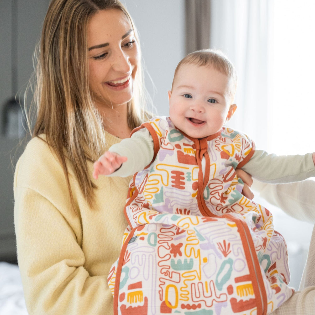 Musselin Schlafsack 0.5 TOG | Bunte Formen