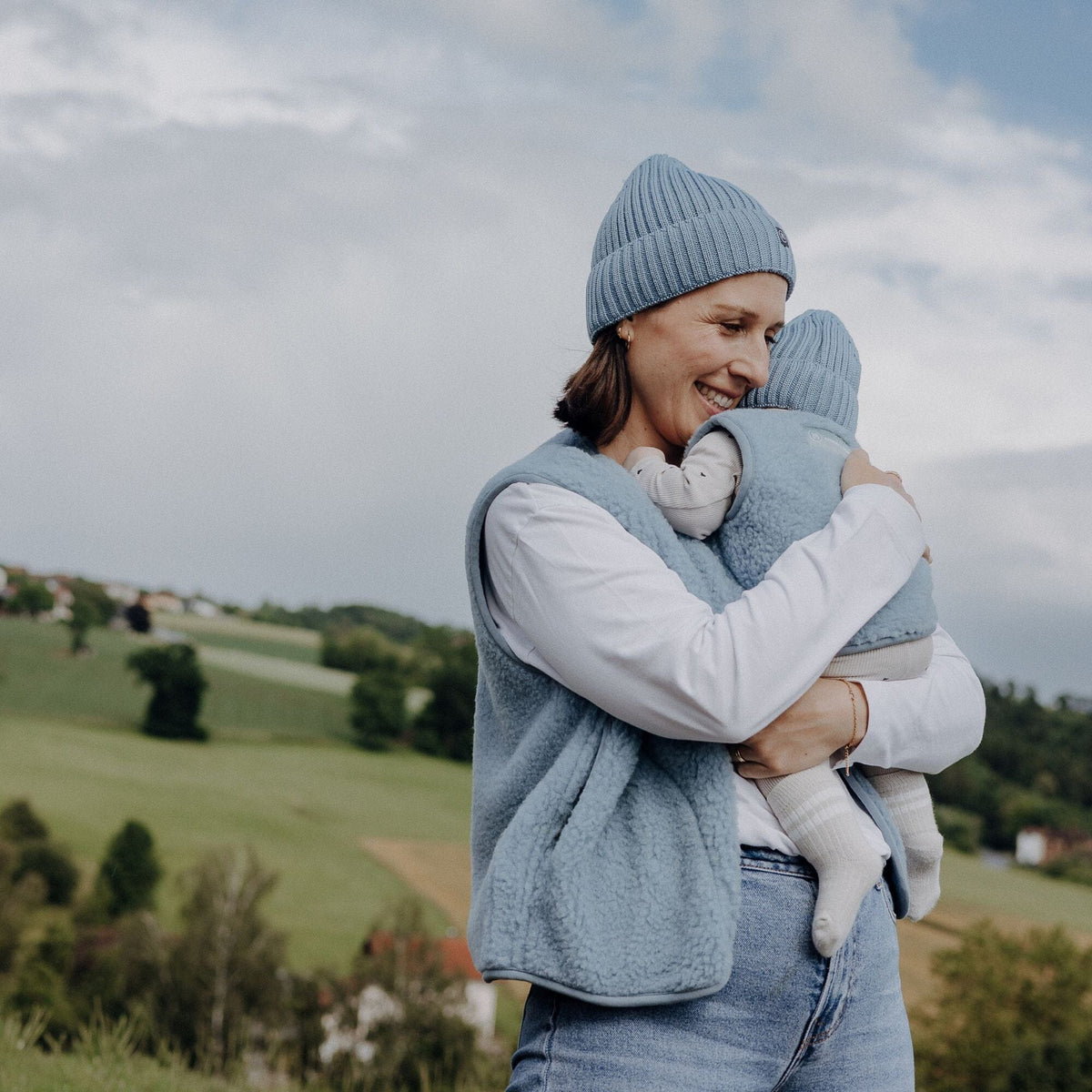 Merino Weste Erwachsene | Essential Ice Blue